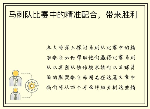 马刺队比赛中的精准配合，带来胜利